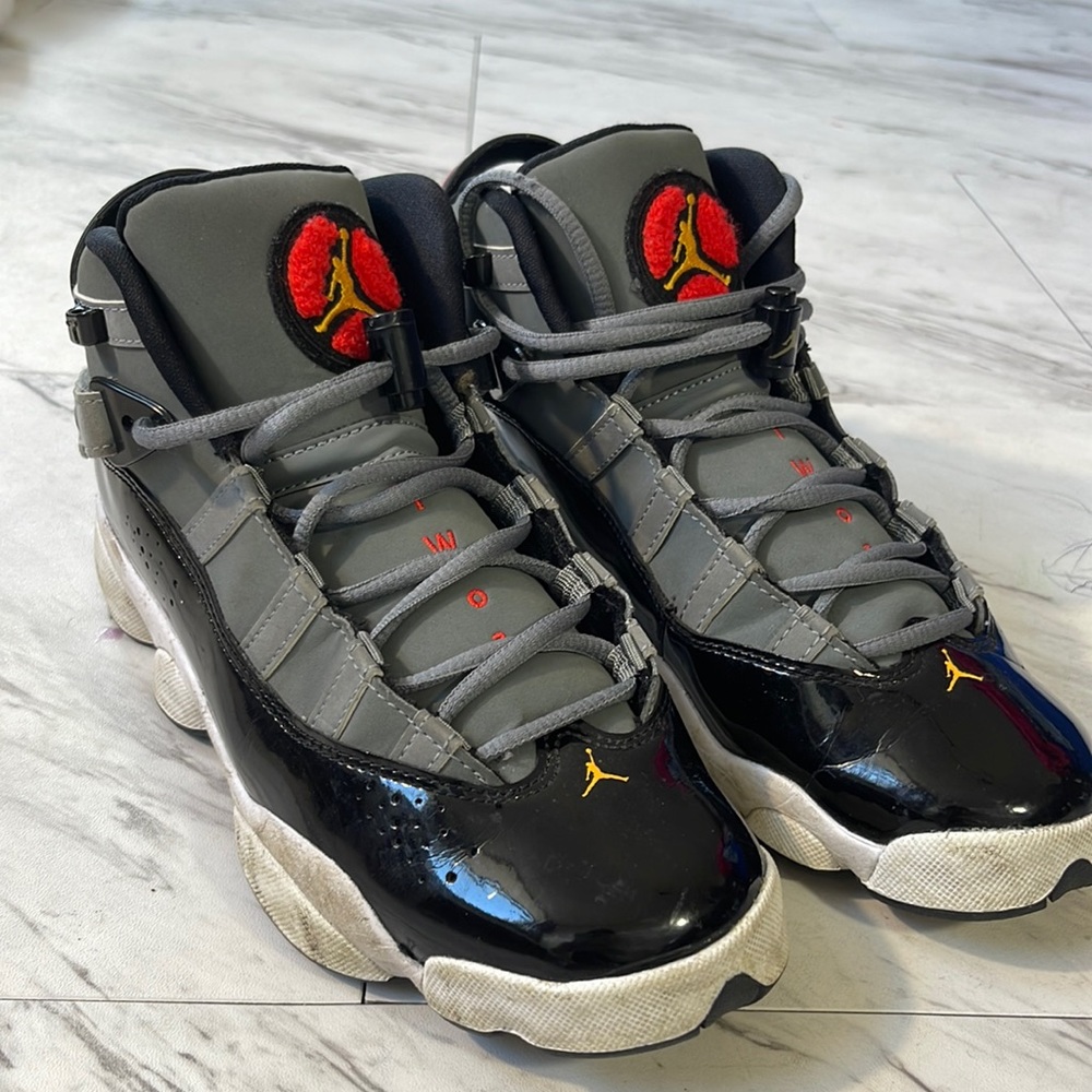 Women 6.5 grey Air Jordan shoes